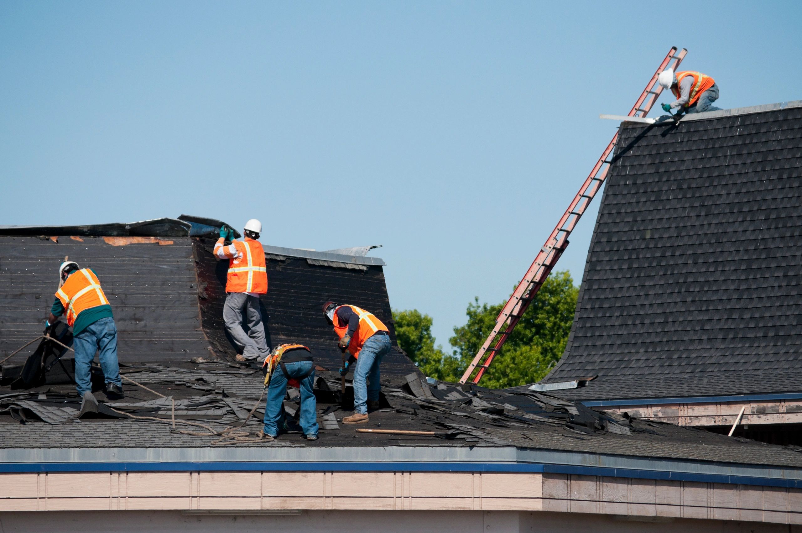 Storm damage roof repair